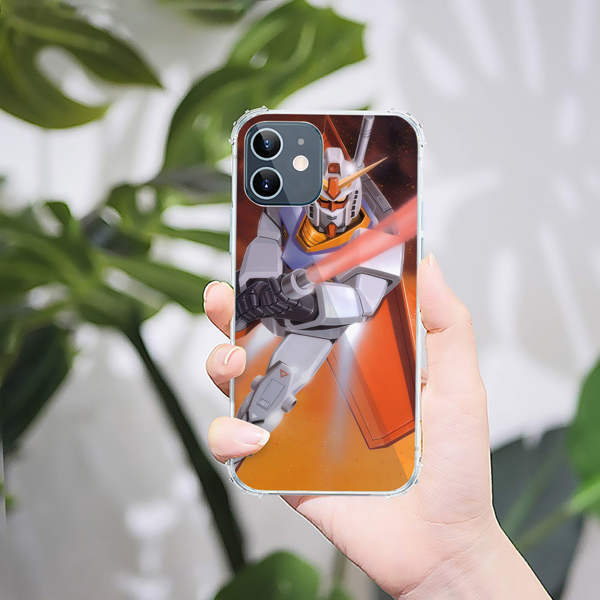 （画像用） 機動戦士ガンダム Mobile Suit Gundam 【iPhone 12シリーズ対応】透明スマホケース（クリアソフトケース）